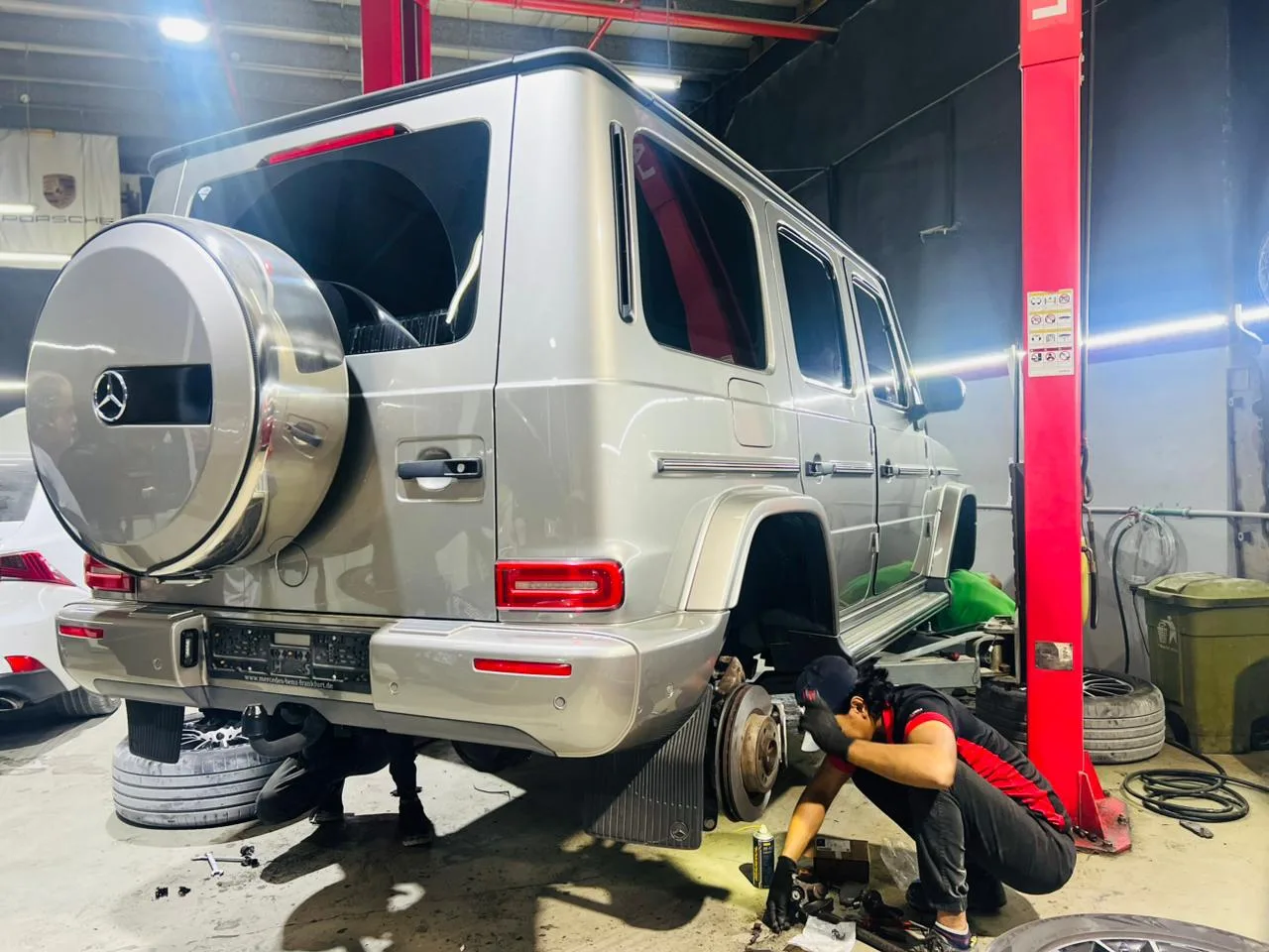 Mercedes-Benz G-Class service at JAS Auto Workshop in Sharjah